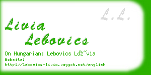 livia lebovics business card